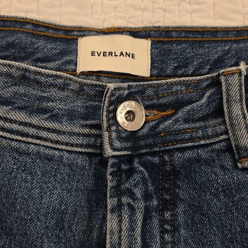 Everlane The Mariner Jean Med Blue Wash Denim Jeans Size 31R Cropped High Rise - Picture 5 of 16